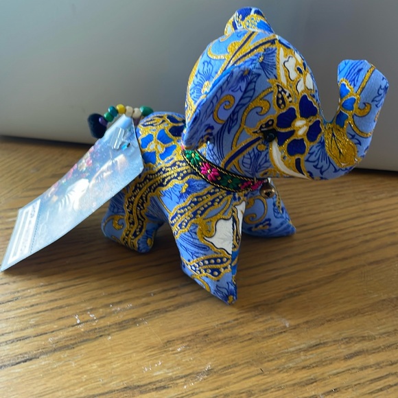 Thai Elephant Doll Handmade Cotton Fabric with Polyfilled Fancy Collectible NWT - Picture 2 of 5